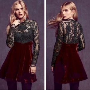 Free People Ginger Meadows Dress in Cranberry 2